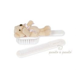 Pasito tunisie materna.tn Set Brosse + Peigne ours rose