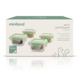 Miniland tunisie materna.tn Set de 4 recipients en verre Chip