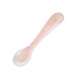 Beaba tunisie materna.tn Cuillère 2ème âge en silicone rose