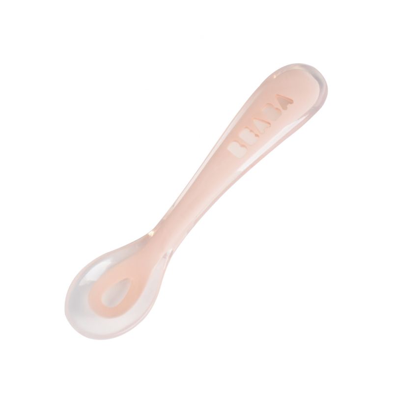 Beaba tunisie materna.tn Cuillère 2ème âge en silicone rose