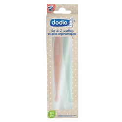 Dodie tunisie materna.tn Lot de 2 Cuillères Silicone Souple