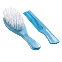 Brosse Et Peigne Bleu...