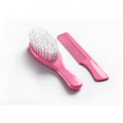 Brosse Et Peigne Rose Bonbon