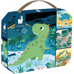 4 Puzzles Dinosaurs...
